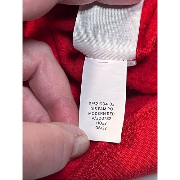 GAP x Disney Mickey Mouse Graphic Hoodie Modern Red Unisex Kids Size Large EUC - Picture 9 of 10